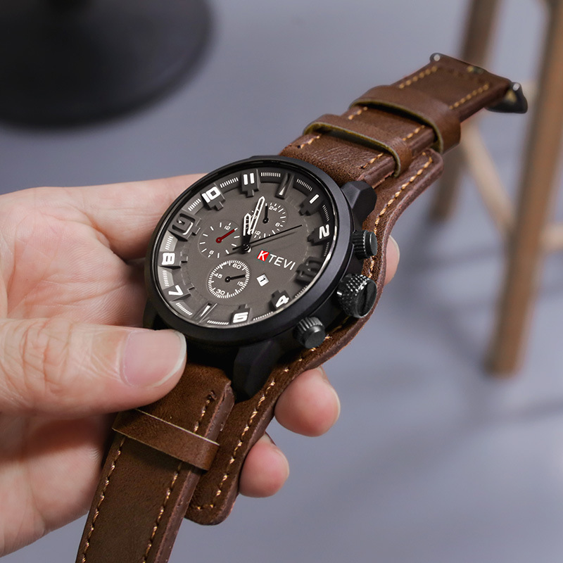 Retro Men's Watches Classic Lu - đánh giá và giá Leather Watch Band Men