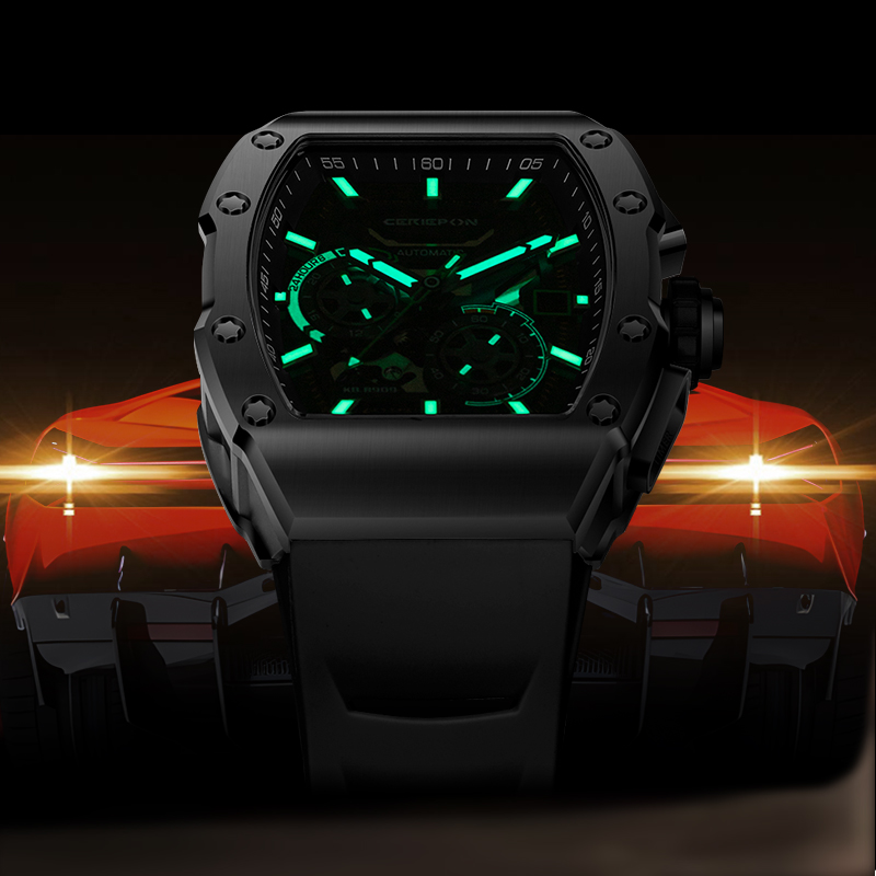 CERIEPON Wine Barrel Shape Men - đánh giá và giá Rubber Strap Diver