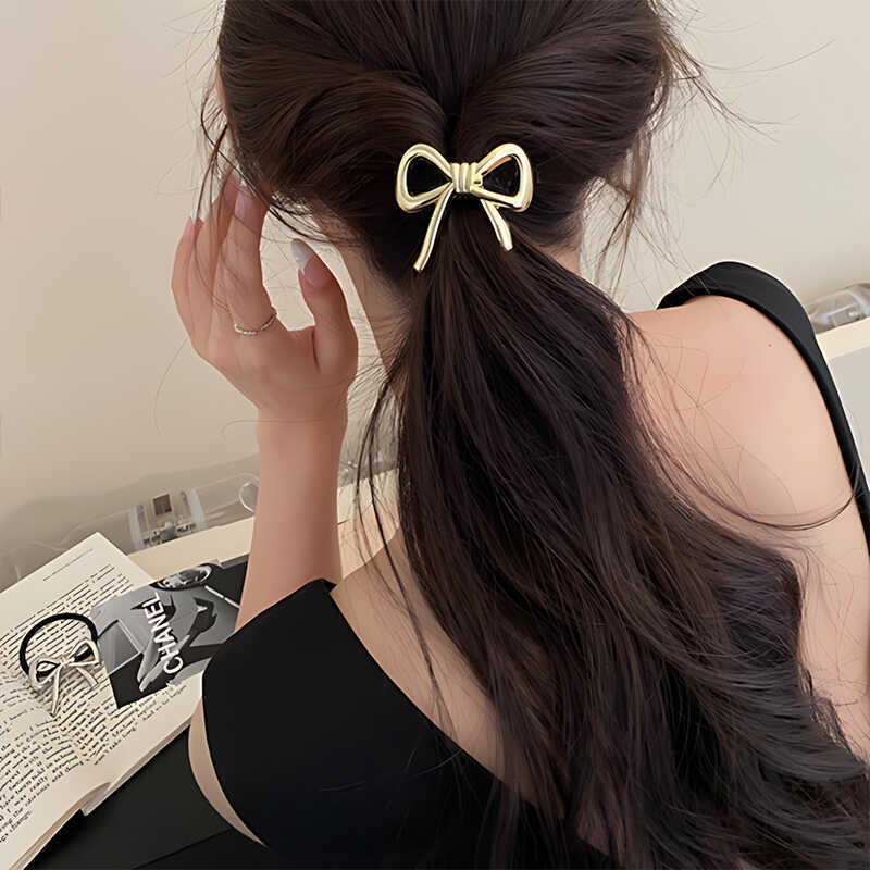 Korean Exquisite Metal Bow Hai - đánh giá và giá Silicone Band Women
