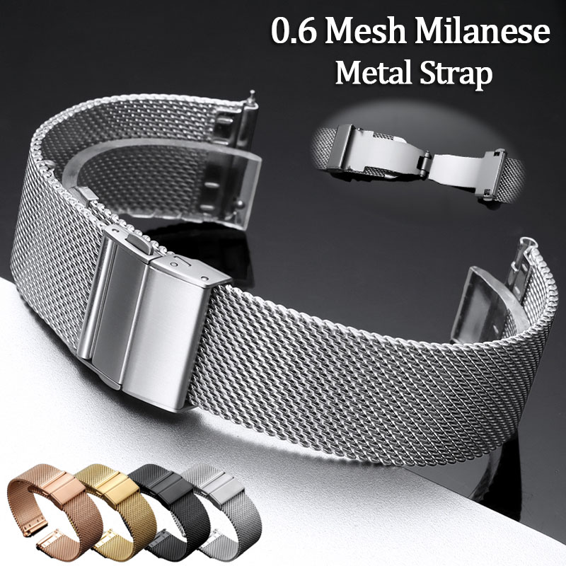 16/18/20/22mm 0.6mm Milanese M - đánh giá và giá Mesh Strap Metal