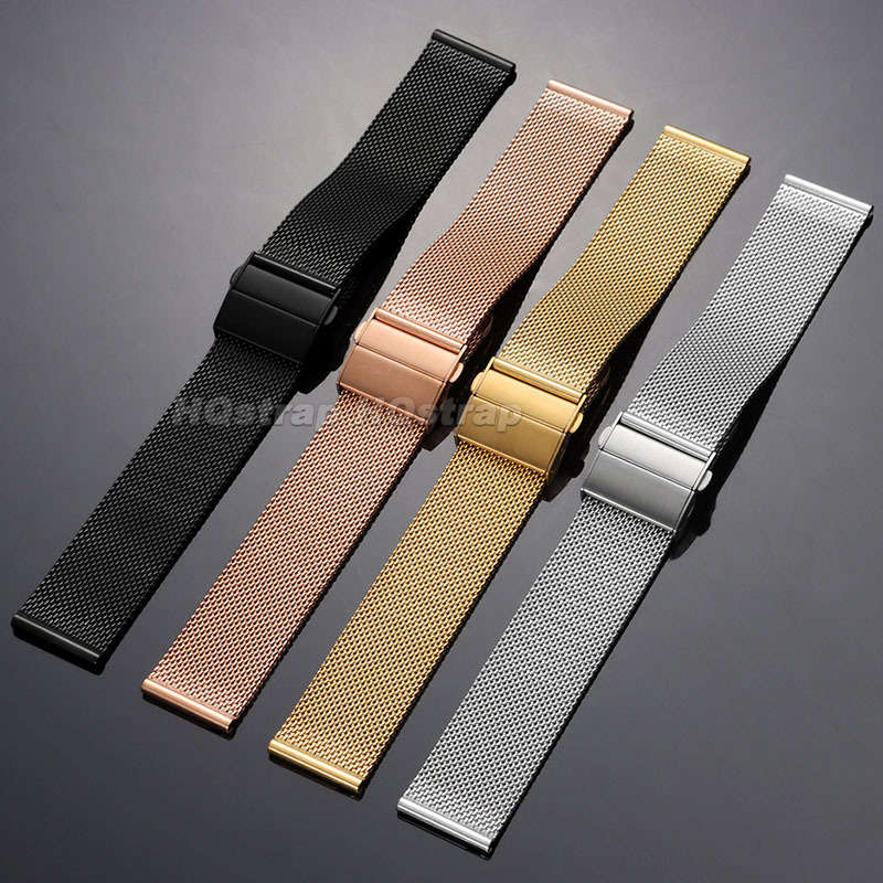 16/18/20/22mm 0.6mm Milanese M - đánh giá và giá Mesh Strap Metal