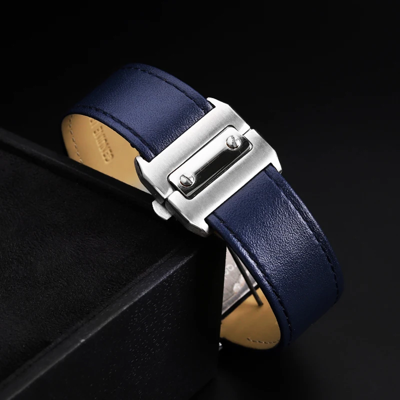 Genuine Lea/ther Watch Strap f - đánh giá và giá Cartier Watch Santos